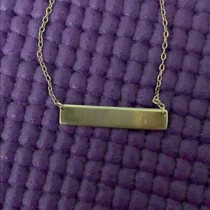 G gold bar necklace